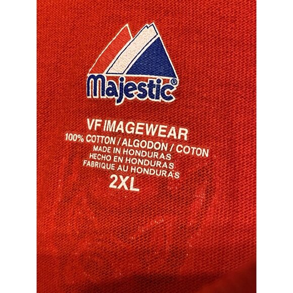 North Carolina State Wolfpack Red S/S Blazer T-Shirt Men's Size 2X Majestic NCAA - Picture 6 of 13